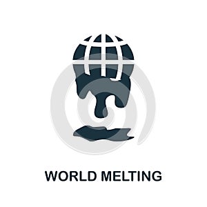 World Melting icon. Simple element from global warming collection. Creative World Melting icon for web design, templates,