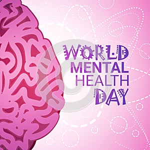 World Mental Health Day 7 April Global Holiday Concept