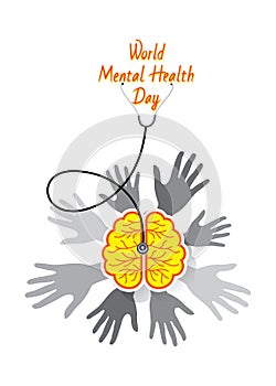 World mental health day concept design