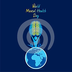 World mental health day concept design