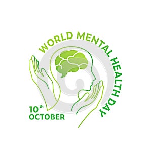 World Mental Health Day Concept Design Vector illustration