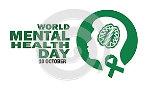 World Mental Health Day Concept Vector Illustration