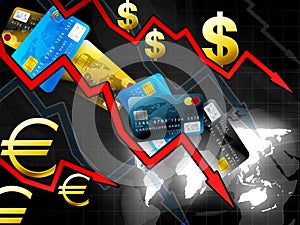 World money crisis concept