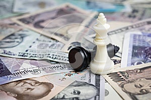 World money financial winning strategy, white winner chess king