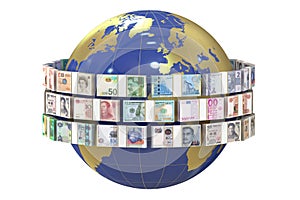 World and money, remittance concept