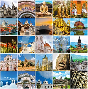 World Monuments Collage