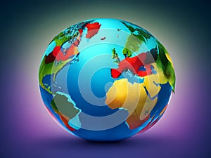 World in Motion: Futuristic Abstract Globe Background