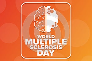 World Multiple Sclerosis Day. 30 May. Holiday concept. Template for background, banner, card, poster with text