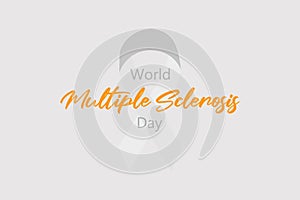 World Multiple Sclerosis day vector illustration. Yellow ribbon