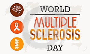 World Multiple Sclerosis MS Day Day Health Prevention and awareness Vector Concept. Banner, Poster MS Day Awareness Campaign