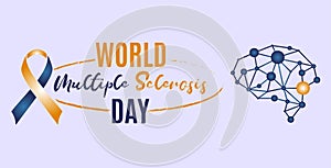 World Multiple Sclerosis MS Day Day Health Prevention and awareness Vector Concept. Banner, Poster MS Day Awareness Campaign