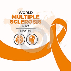 World Multiple Sclerosis (MS) Day poster vector illustration