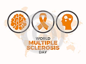 World Multiple Sclerosis (MS) Day poster vector illustration