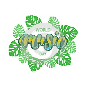 World Music Day typography lettering