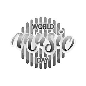 World Music Day typography lettering