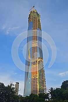 The world 2nd second tallest building upon completion in 2021 called Merdeka 118, Kuala Lumpur, Malaysia photo