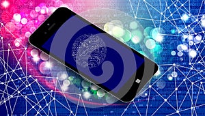 World network technology. mobile technology communication .