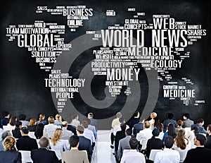 World News Globalization Advertising Event Media Infomation Concept