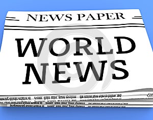 World News Indicating Global Newsletter 3d Rendering