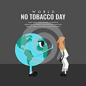 world no tobacco day poster template vector