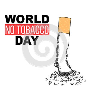 World no tobacco day quitting smoking concept