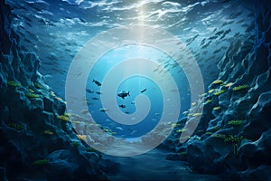 World ocean day concept, help protect ocean animals and environment.