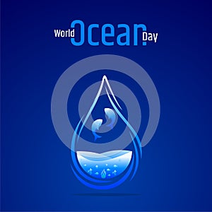 World ocean day. Vector illustration