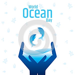 World ocean day. Vector illustration