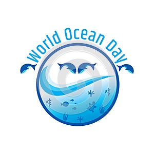 World ocean day. Vector illustration