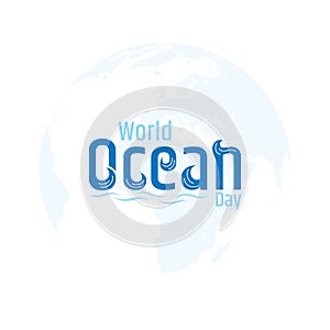 World ocean day. Vector illustration