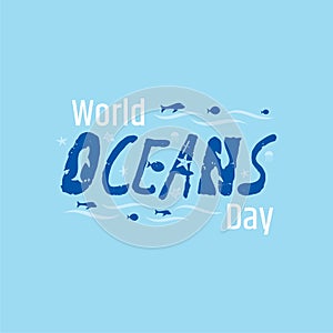 World ocean day. Vector illustration