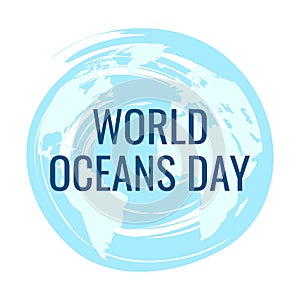 World oceans day concept in paper cut style