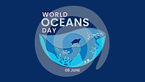 world oceans day greeting card