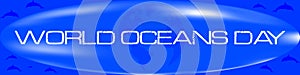 World oceans day label