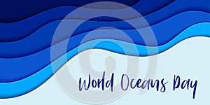 World Oceans Day paper art