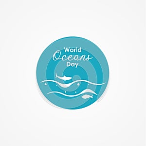 World Oceans Day Vector Design Illustration