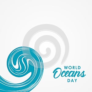 World Oceans Day Vector Design Illustration