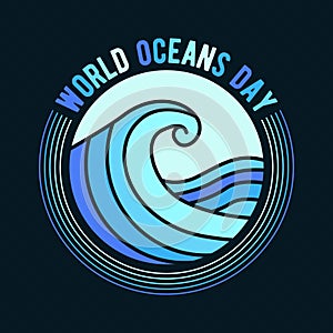 World Oceans Day, Vector Illustration Design