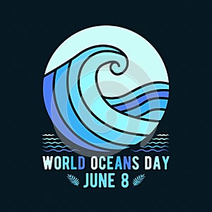 World Oceans Day, Vector Illustration Design
