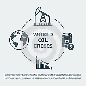 World oil crisis infographic