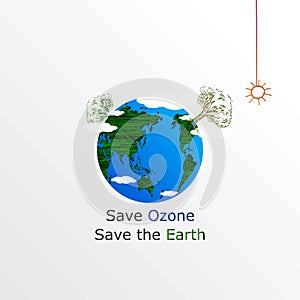 World ozone day vector illustration design