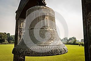 World peace bell from different unique angles close up shots