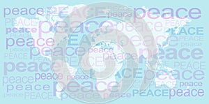 WORLD PEACE concept wall art template