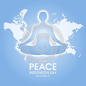 World Peace Meditation Day vector