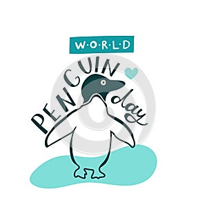 World penguine day poster