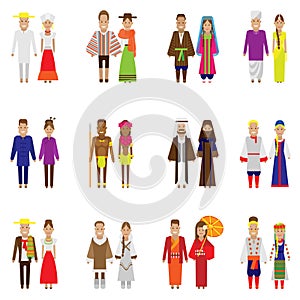 World people icon set