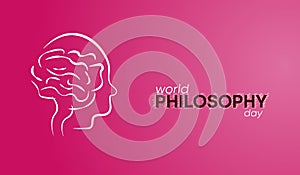 World Philosophy Day Background Vector Illustration.