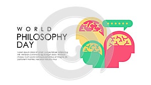 world philosophy day banner template vector