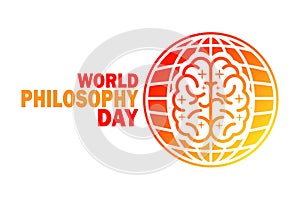 World Philosophy Day Vector illustration