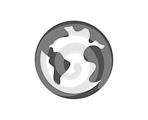 World planet icon. Web internet sign. Vector